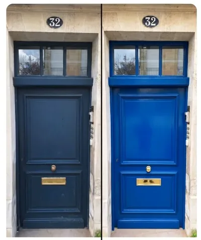 Rénovation d'une porte d'entrée bois Fondaudège - JS Ambiance Peinture