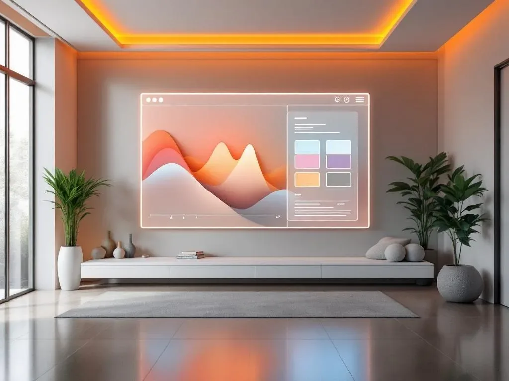 Simulateur de peinture IA Jo le Pinceau  visualisez vos couleurs sur une pièce intérieure lumineuse