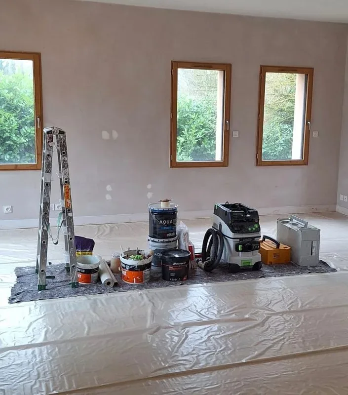 Mise en peinture complète d'une maison  Targon - JS Ambiance Peinture